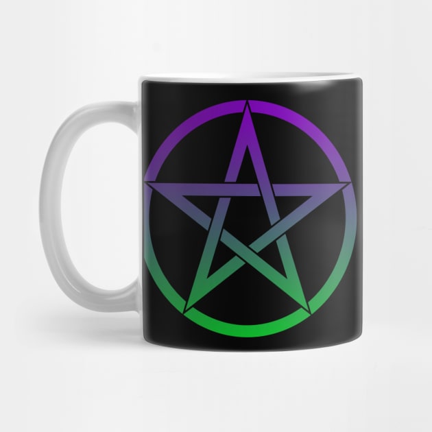 Pentacle Purple to Green Ombre by RavenWake